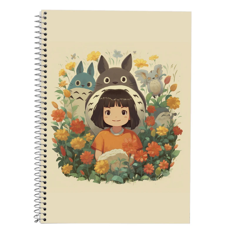 دفتر زبان 50 برگ مدوپد مدل دوخط طرح Ghibli کد DF2499