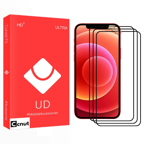 محافظ صفحه نمایش سرامیکی کوکونات مدل UD Glass مناسب برای گوشی موبایل اپل Iphone 12 بسته سه عددی