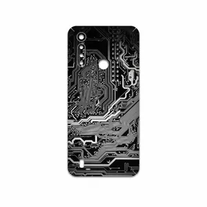 MAHOOT Black Printed Circuit Board Cover Sticker for Motorola Moto G8 Power Lite