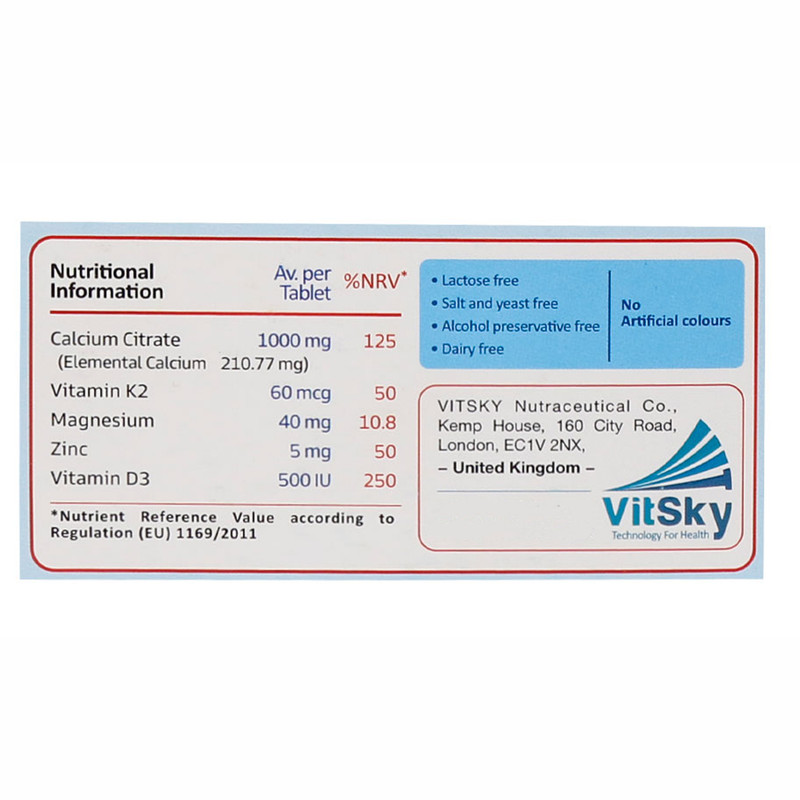 قرص کلسیمر ویت اسکای بسته 30 عددی