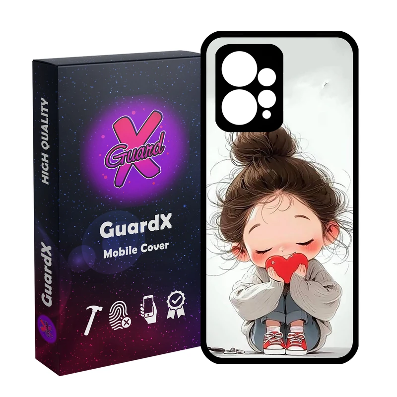 کاور گارد ایکس طرح Girl مدل Glass10720 مناسب برای گوشی موبایل شیائومی Redmi Note 12 4G