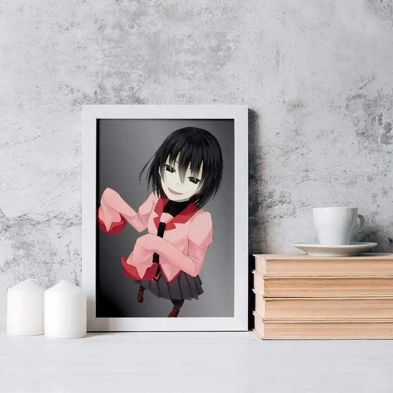 تابلو خندالو مدل شینوبو اوشینو انیمه مونوگاتاری کد 16181