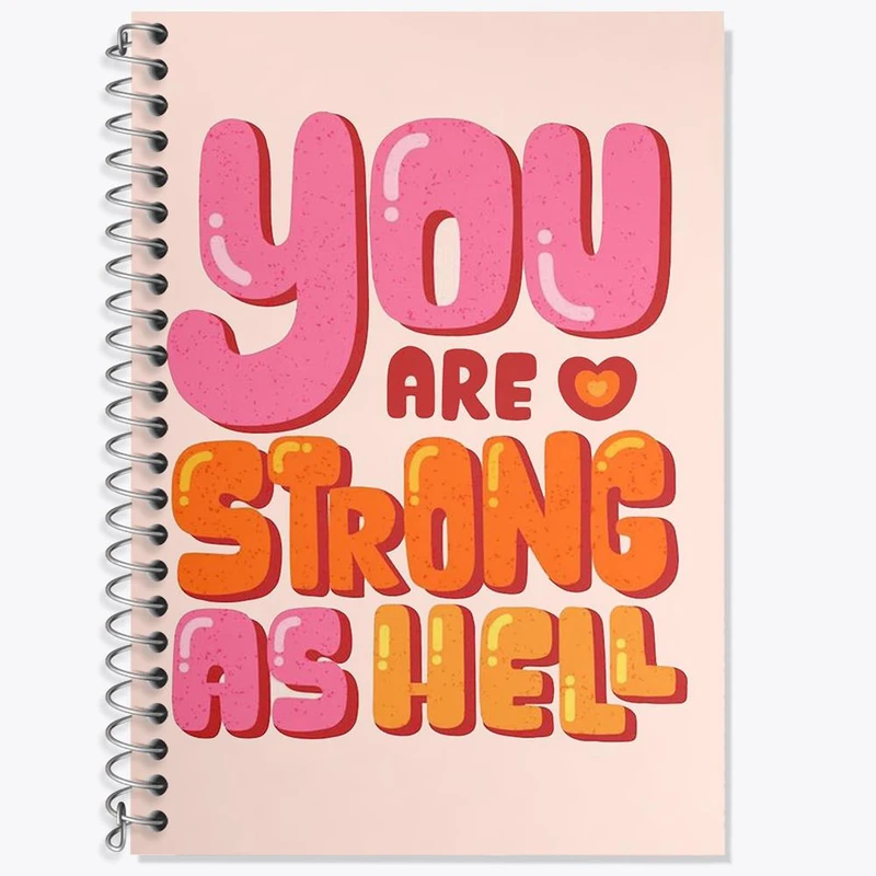 دفتر زبان 50 برگ خندالو مدل دو خط طرح جملات انگیزشی کد 24813