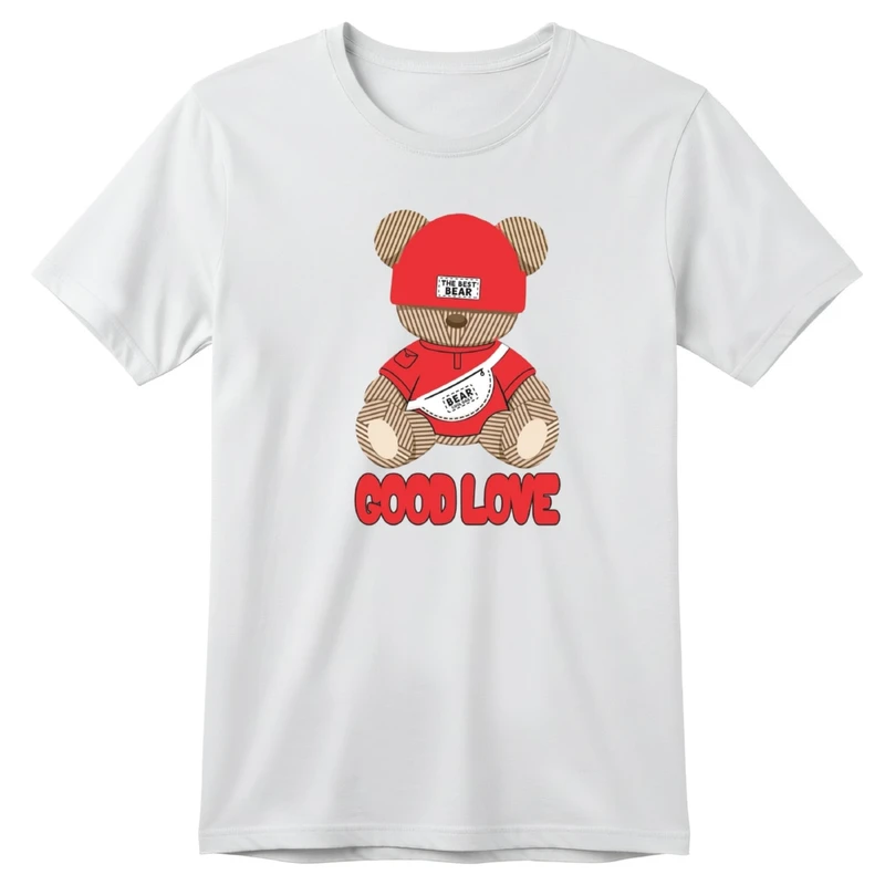 تی‌شرت آستین کوتاه بچگانه مدل خرس کد v50 