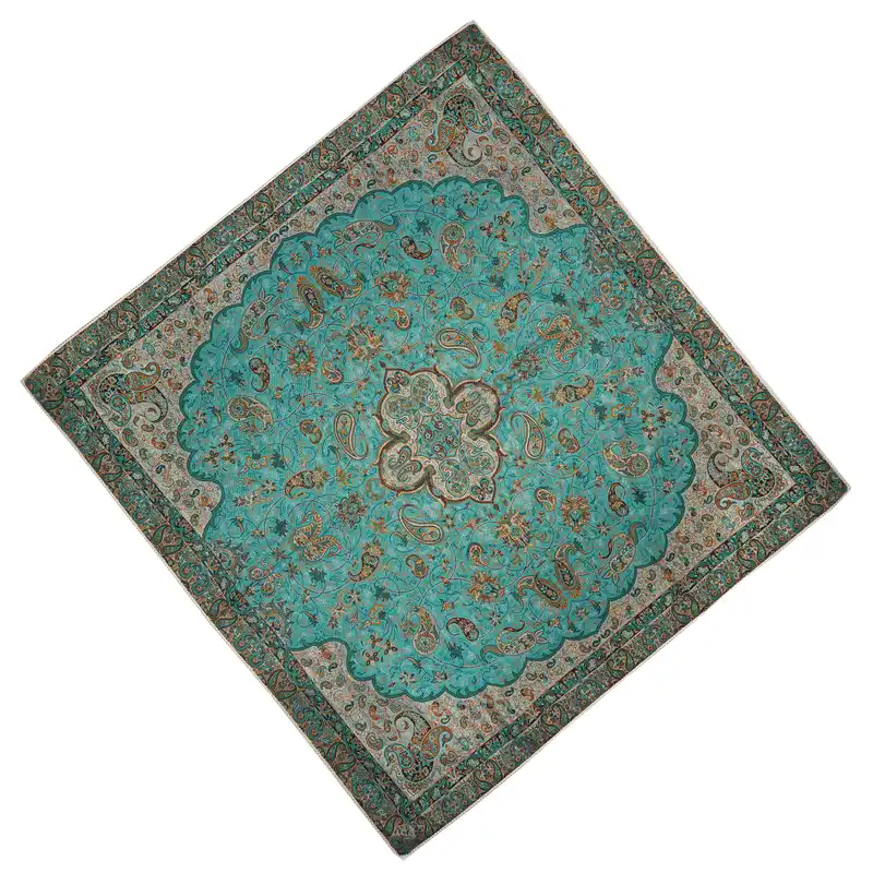 رومیزی ترمه طرح شاه عباسی مدل SABZABI1/1CH