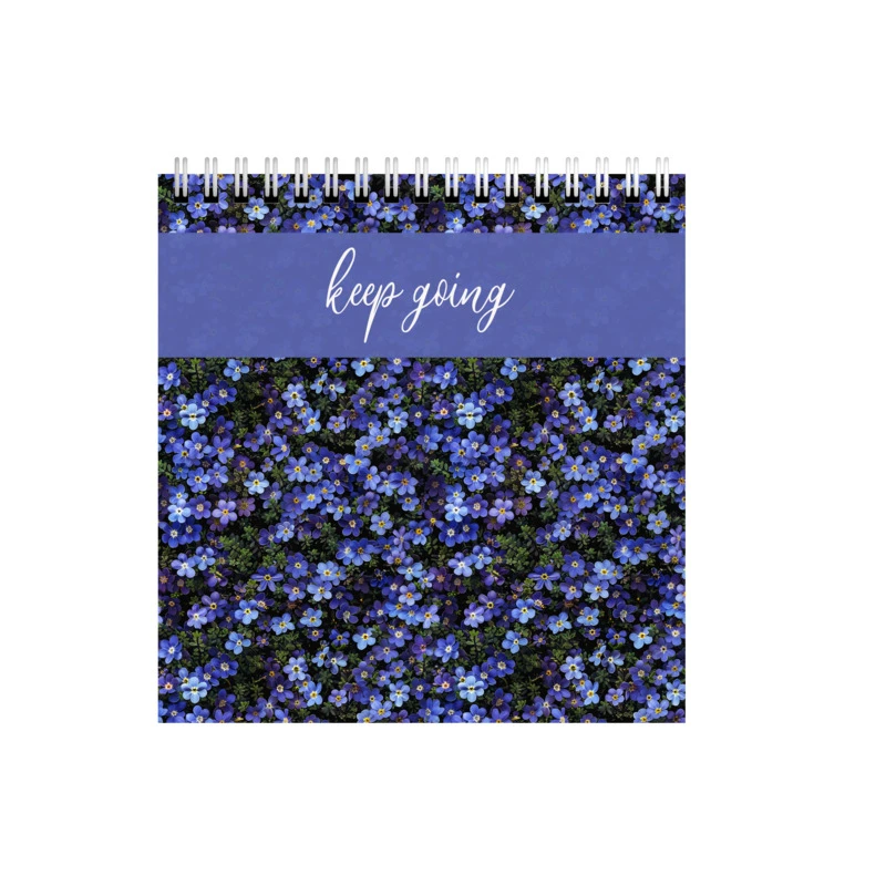 دفتر طراحی 50 برگ طرح انگیزشی با گل بنفشه کد 6318083