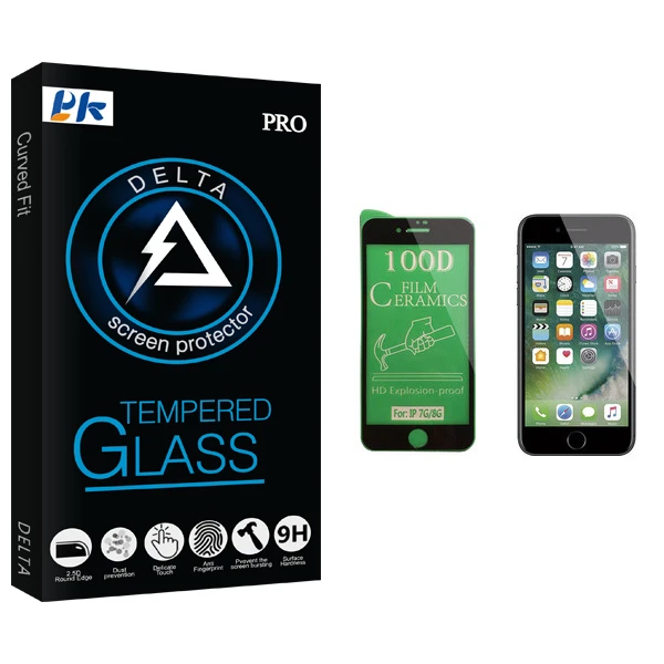 محافظ صفحه نمایش سرامیکی پی کی مدل Delta Glass مناسب برای گوشی موبایل اپل iPhone 7
