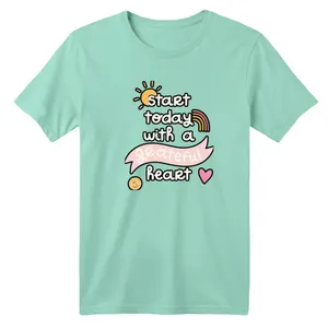 تی شرت آستین کوتاه بچگانه مدل نوشته رنگ سبز روشن