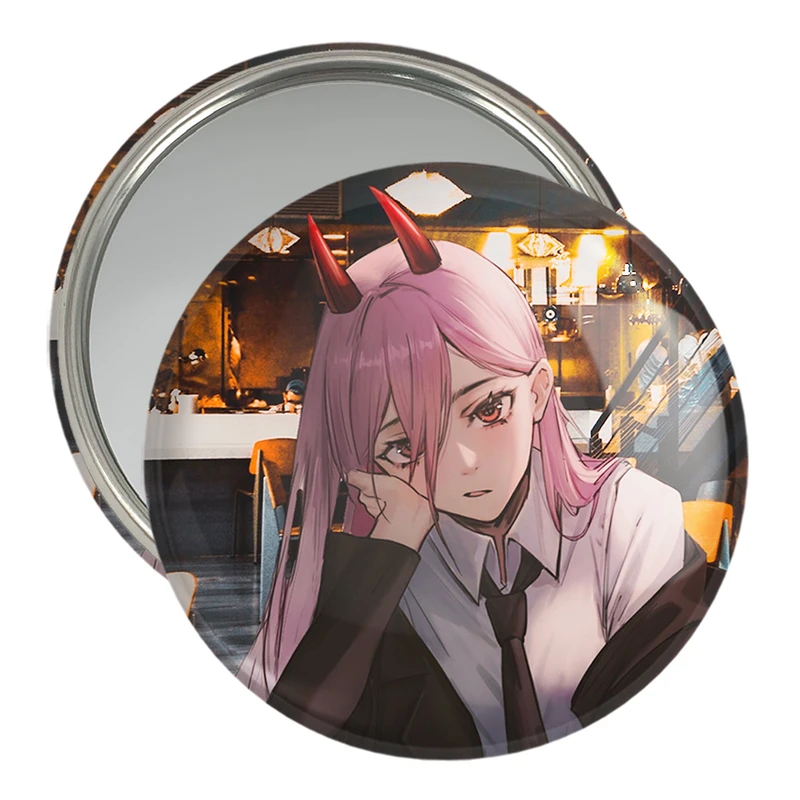 آینه جیبی خندالو مدل پاور انیمه مرد اره ای Chainsaw Man  کد 17875