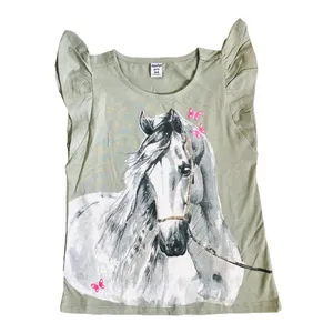 تی شرت آستین کوتاه دخترانه مدل اسب
