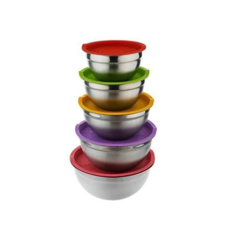 سرویس لگن استیل یونیک لایف مدل UL-4731C مناسب برای قرار دادن مواد غذایی، میوه ، سبزیجات مجموعه 5 عددی
