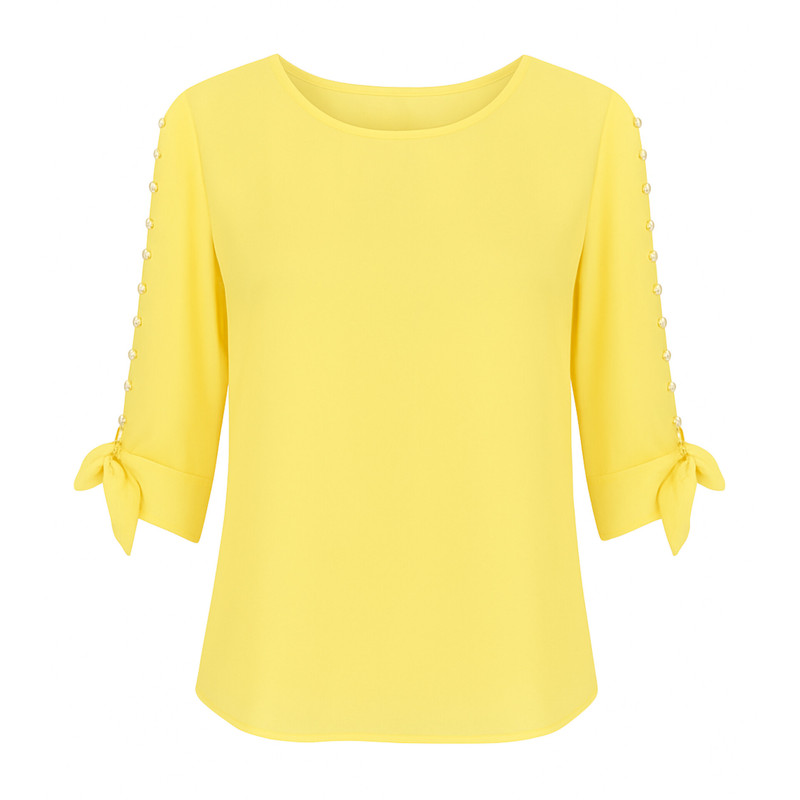 بلوز آستین کوتاه یقه گرد زنانه مدل فرانک کد ۳۳