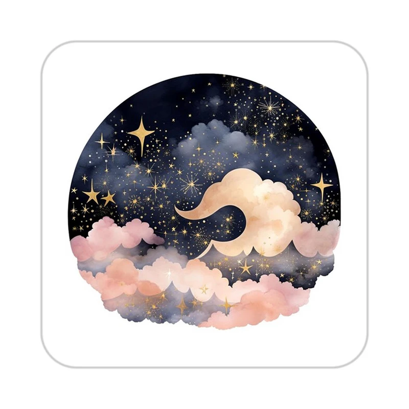 زیر لیوانی کاکتی طرح ماه و ستاره مدل mp54680