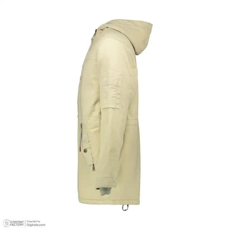 کاپشن مردانه پاتن جامه مدل کتان کد 111221020189122 رنگ کرم