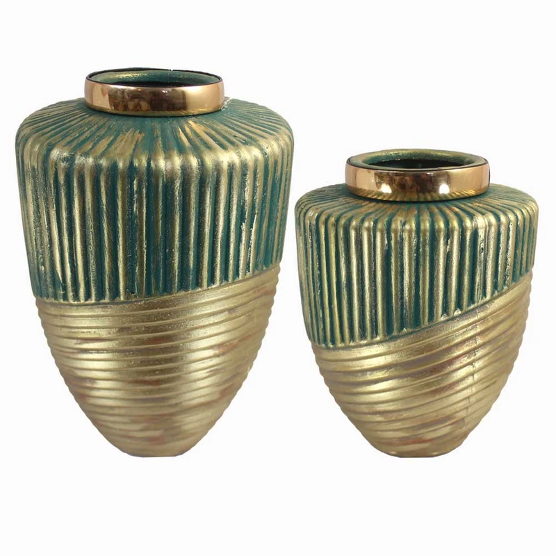 گلدان دکوری مدل  tan-5 مجموعه 2 عددی