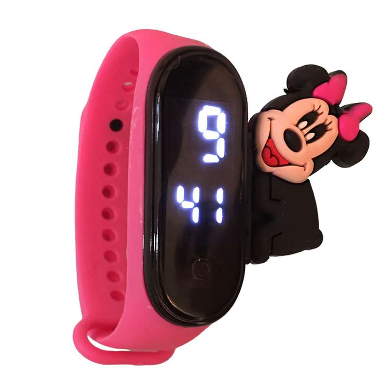 ساعت مچی دیجیتال بچگانه مدل ضد آب سیلیکونی میکی موس PIN کد BB