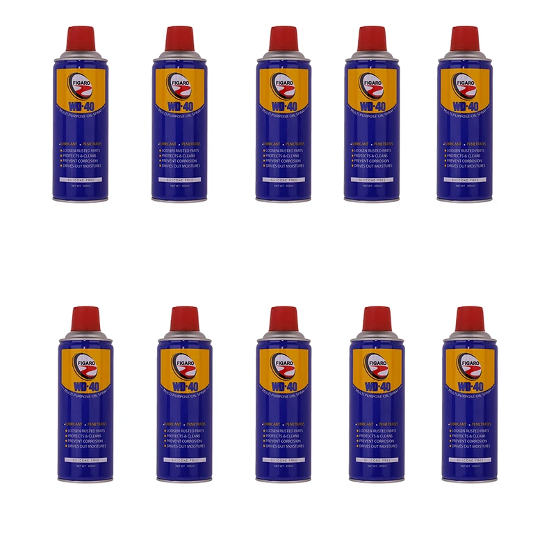 اسپری روان کننده فیگارو مدل WD-40 حجم 400 میلی لیتر مجموعه 10 عددی