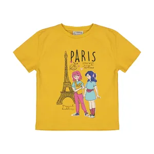 تی شرت دخترانه ال سی وایکیکی مدل S227325Z4-G0J-DARKYELLOW