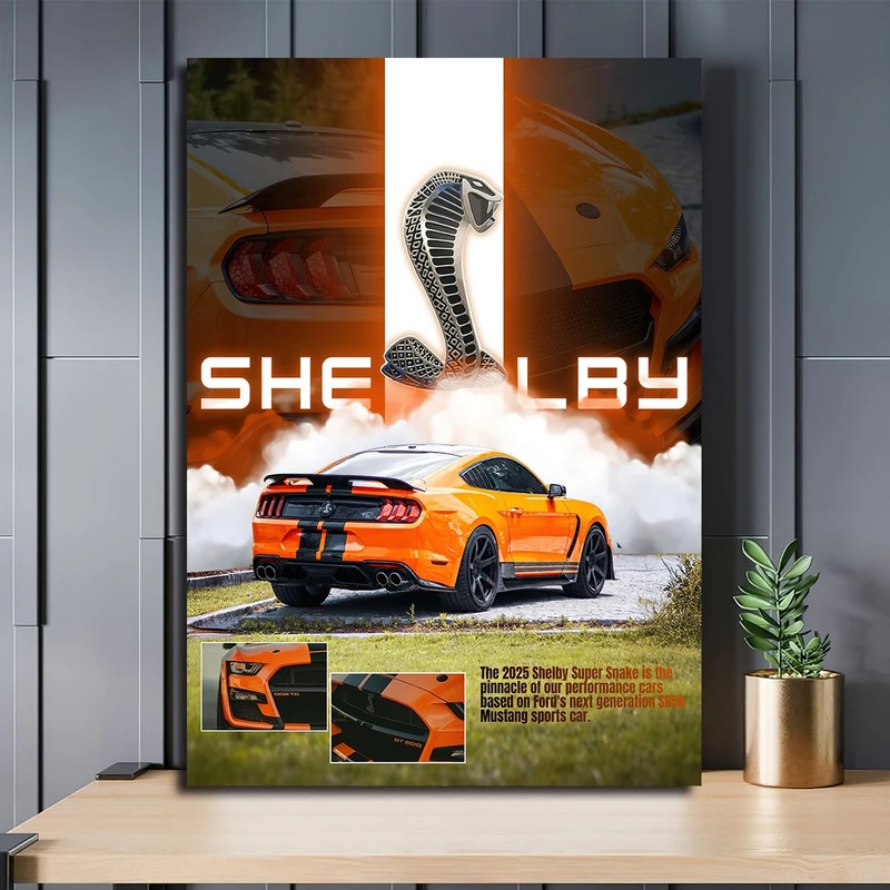تابلو شاسی بکلیت طرح ماشین موستانگ شلبی مدل SH-S10828 