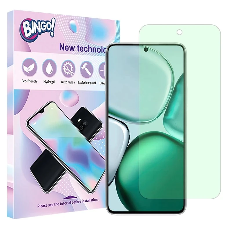 محافظ صفحه نمایش آنتی گرین بینگو مدل هیدروژلی مناسب برای گوشی موبایل آنر X9c Smart