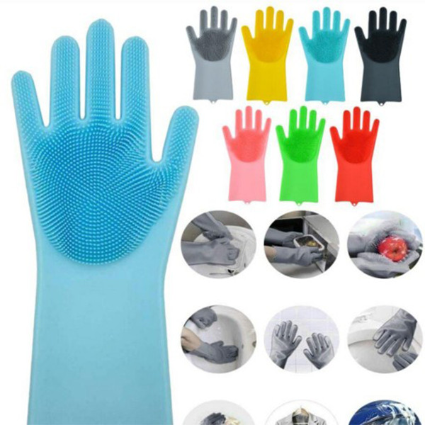 دستکش نظافت مدل سیلیکونی پرزدار کد LP55 دستکش نظافت مدل سیلیکونی پرزدار کد LP55