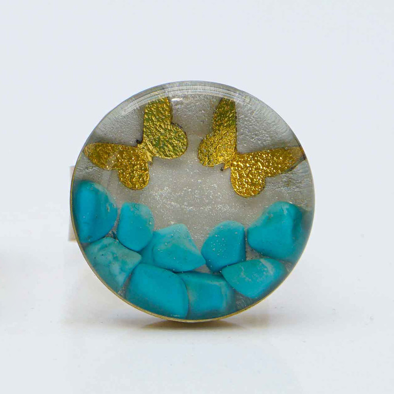 انگشتر زنانه آلتین هنر مدل سه پروانه