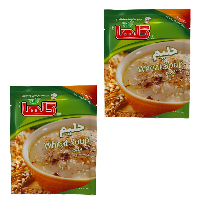 حلیم نیمه آماده گلها - 70 گرم بسته 2 عددی