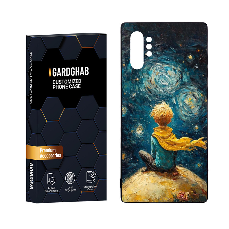 کاور گارد قاب مدل دور ژله ای پشت گلس هنری مناسب برای گوشی موبایل سامسونگ Galaxy Note 10 Plus