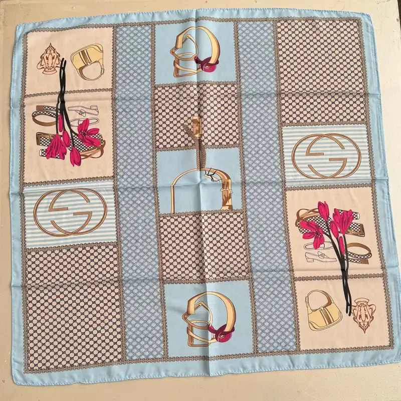 روسری زنانه مدل نخی چهارخانه زنجیری کد 65