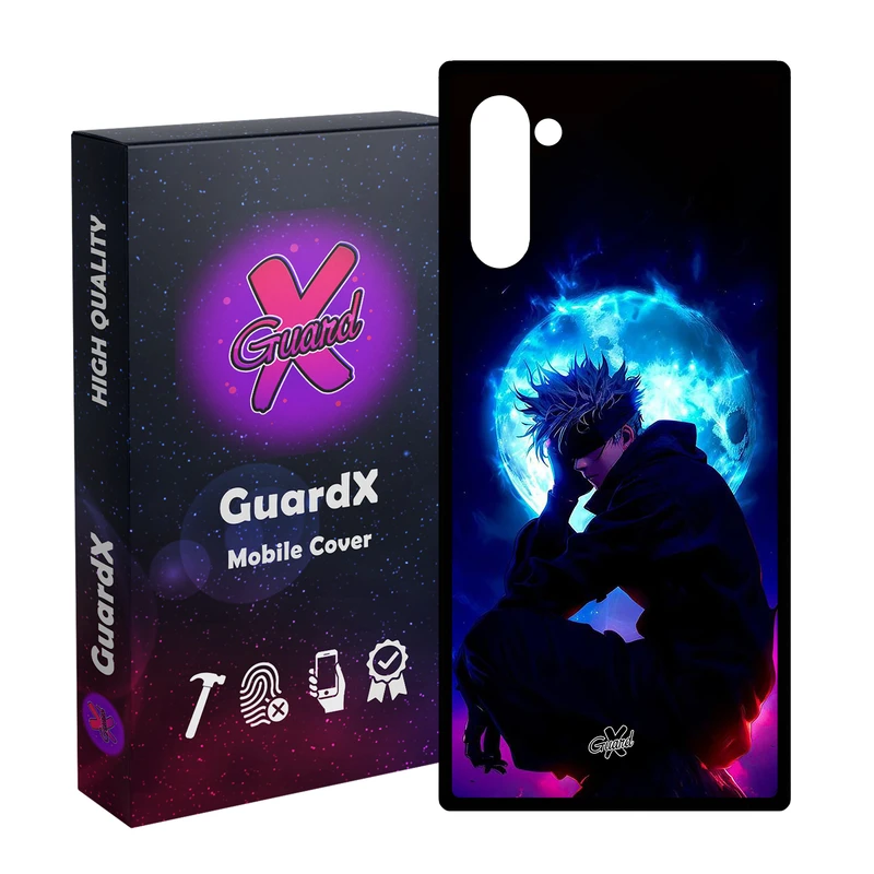 کاور گارد ایکس طرح ساتورو گوجو انیمه مدل Glass10691 مناسب برای گوشی موبایل سامسونگ Galaxy Note 10