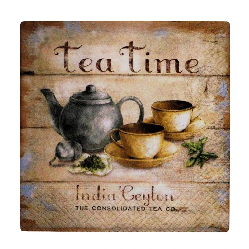 زیر لیوانی  طرح نقاشی تبلیغ کلاسیک چایی سبز کد    6096727_5230