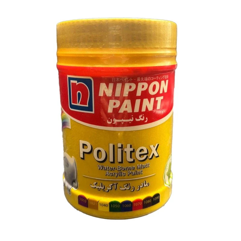 رنگ زرد اکرلیک پولیتکس نیپون کد 1040 وزن 1 کیلوگرم