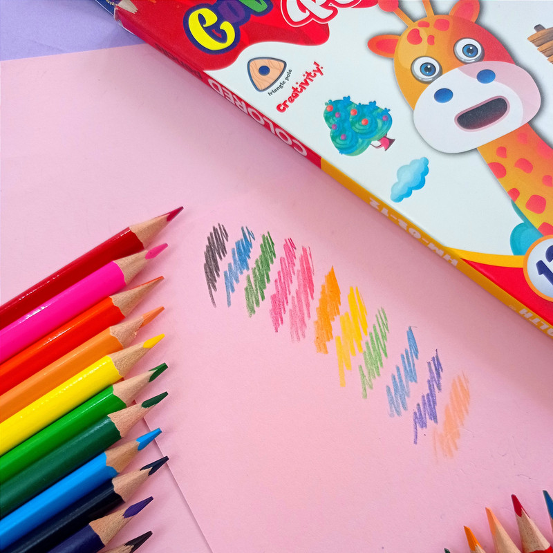 مداد رنگی 12 رنگ Wealth مدل حیوانات