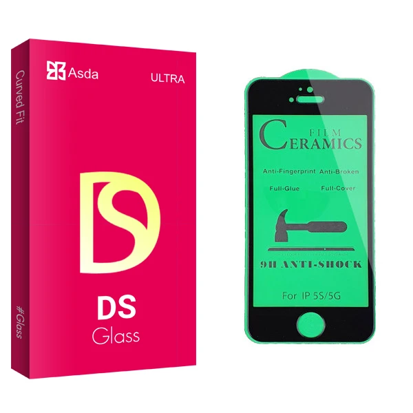 محافظ صفحه نمایش سرامیکی آسدا مدل DS مناسب برای گوشی موبایل اپل iPhone 5s