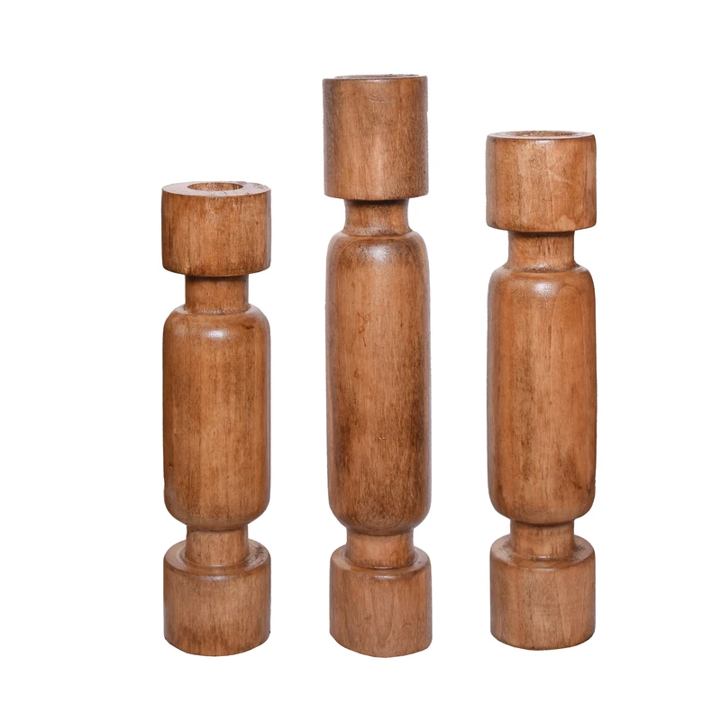 جاشمعی مدل چوبی مجموعه سه عددی