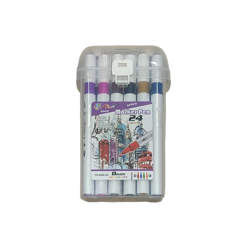 ماژیک رنگ آمیزی مدل براش بسته 24 عددی