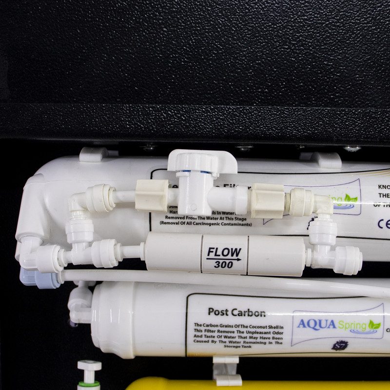 دستگاه تصفیه کننده آب آکوآ اسپرینگ مدل RO-S7-BZ 7900 به همراه مجموعه فیلتر چهار عددی و رسوبگیر گلیتز