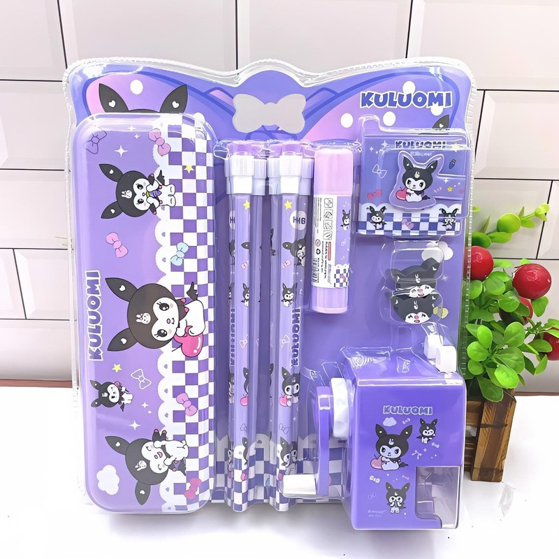 بسته لوازم تحریر مدل کرومی کد KM-9227 مجموعه 12 عددی