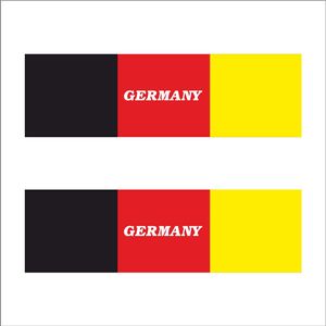 برچسب پارکابی خودرو طرح پرچم آلمان کد GE1 بسته 2 عددی