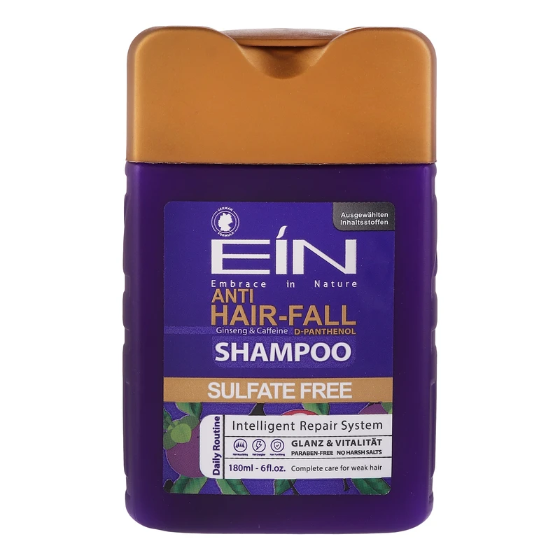 شامپو ضد ریزش مو ای آی ان مدل Ginseng And Caffeine مناسب برای موهای کم حجم و نازک حجم 180 میلی لیتر