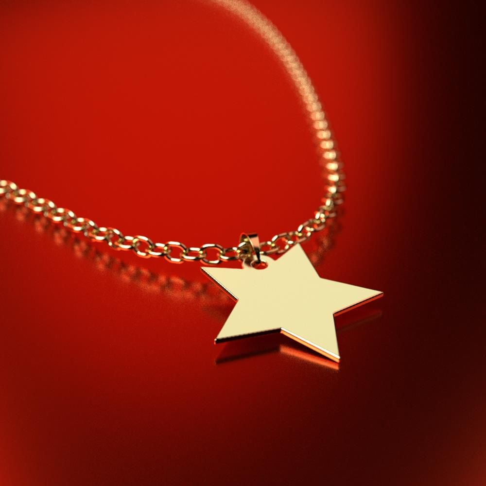 آویز گردنبند طلا 18 عیار زنانه مدوپد مدل ستاره کد PA1-15386 -  - 3