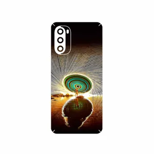 MAHOOT Night Light Fountain Cover Sticker for Motorola Moto G52