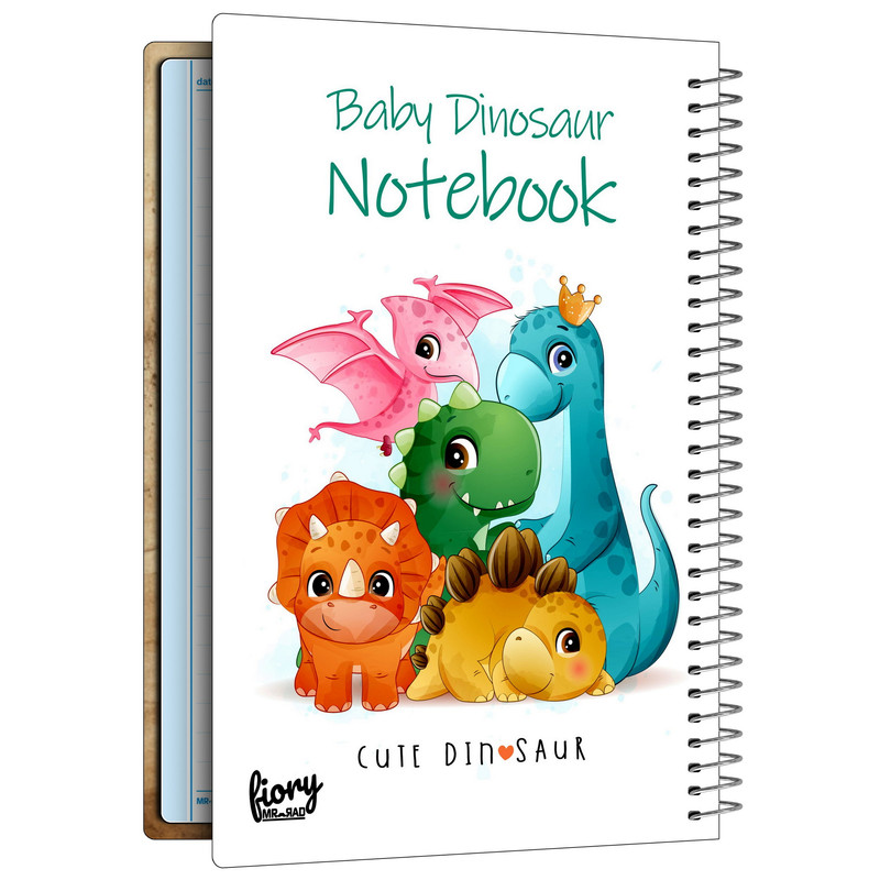 دفتر مشق 50 برگ مستر راد مدل ماجراهای اولیه طرح دایناسورها کد fiory 2528