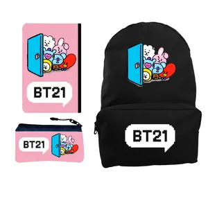 کوله پشتی مدل بی تی اس bt21  کد KP498 به همراه کلاسور و جامدادی