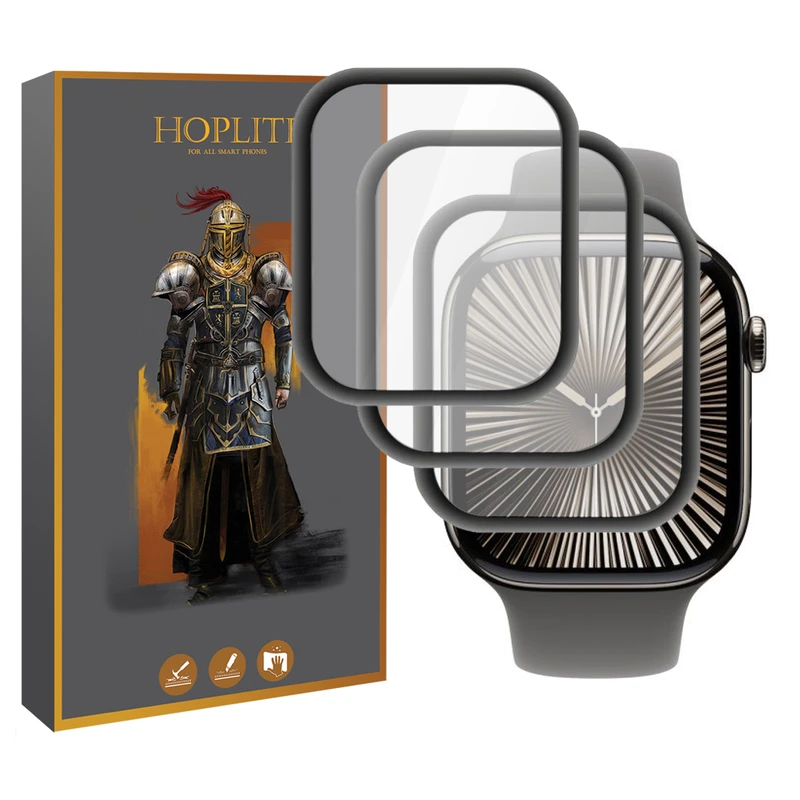 محافظ صفحه نمایش هاپلایت مدل Pmma-HL مناسب برای اپل واچ سری 10 سایز 42 میلی متری بسته سه عددی