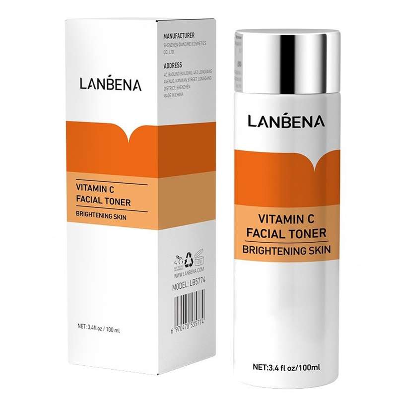 تونر پاک کننده صورت لنبنا مدل VITAMIN C حجم 100 میلی لیتر