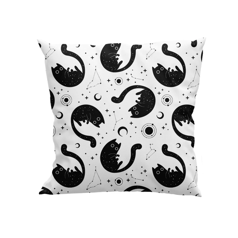 کوسن پاد آفرین مدل گربه ها کد DKK1318 سایز 30*30 سانتی متر