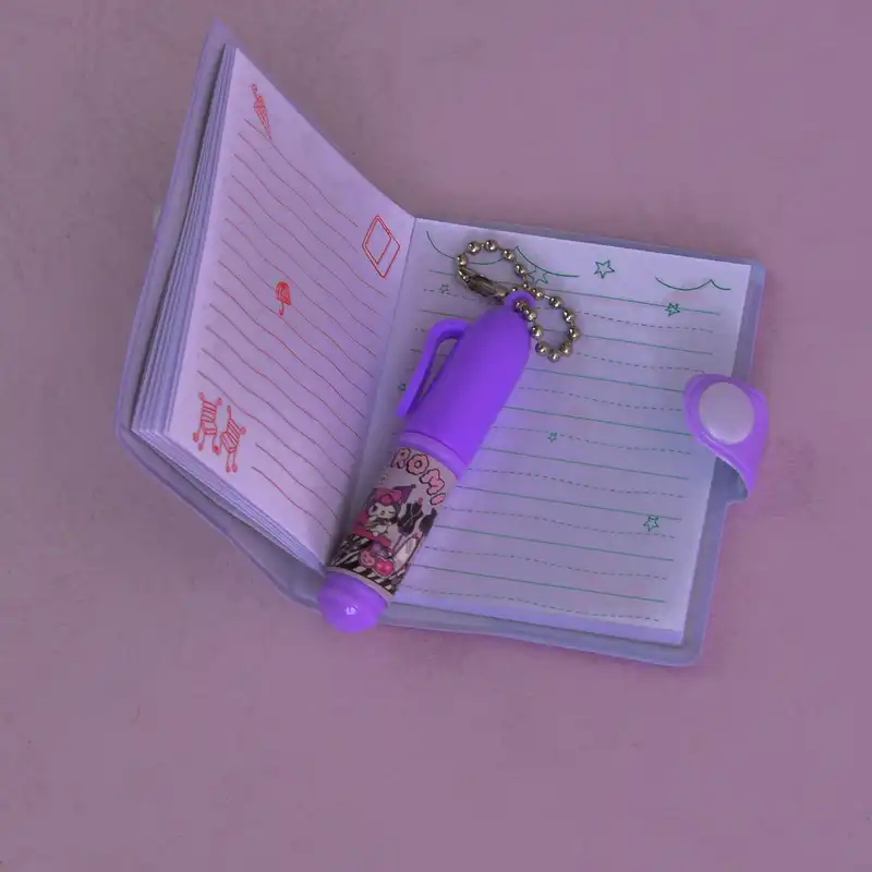 دفترچه یادداشت 40 برگ مدل کرومی به همراه خودکار