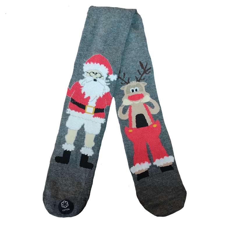 جوراب دخترانه مدل گوزن و بابا نوئل 