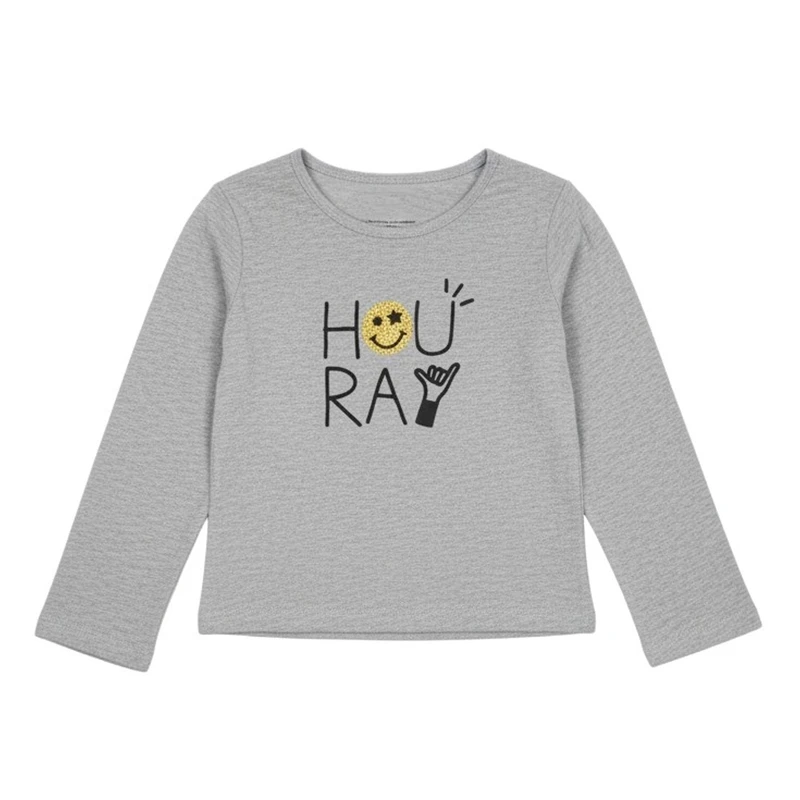 تی‌شرت آستین بلند دخترانه مدل 6914